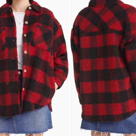 C&C California Shearling Shirt Jacket - Picture 3 of 9